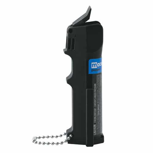 Mace Triple Action Police Pepper Spray Side View with Key Chain