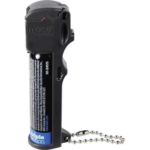 Triple Action Personal Pepper Spray with Key chain by Mace Side View