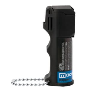 Pocket Model Triple Action Pepper Spray By Mace with Keychain View From Side