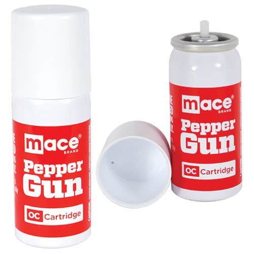 Mace OC Pepper Spray Refills for Pepper Gun Viewed Standing Up
