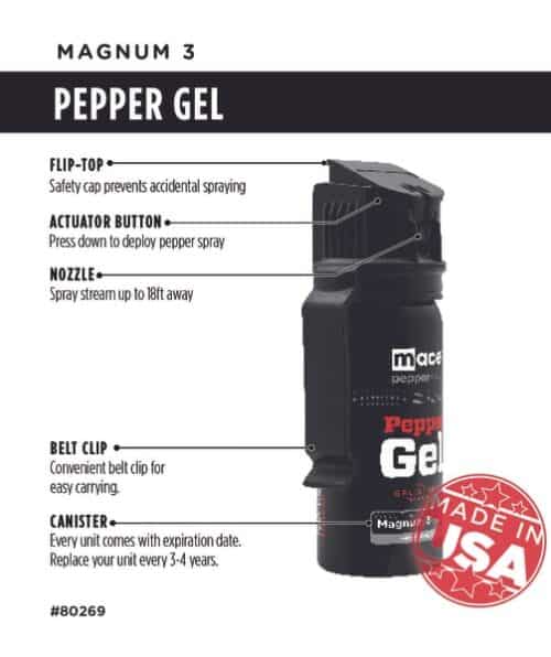 Mace Brand Magnum 3 Pepper Spray Gel