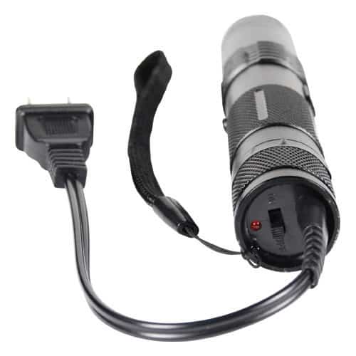 BashLite Stun Gun Flashlight Rear View of Charging Cable