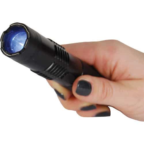 15,000,000 volt BashLite Stun Gun Flashlight Viewed in Hand
