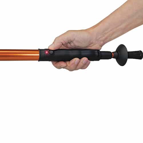 Hike ‘n Strike 950,000 Volts Stun Walking Cane Viewed with Hand on Trigger