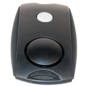 Black Mini Personal Alarm LED flashlight Front View