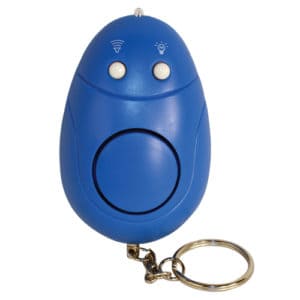 Blue Keychain Personal Alarm Top View of Buttons