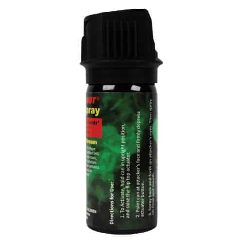 Pepper Shot 2 oz Pepper Spray Direction of Use View of Canister