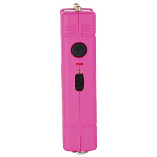 Pink Lil Guy 12,000,000 Volt Small Stun Gun with LED Flashlight Side View