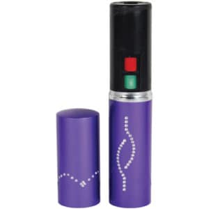 Purple Stun Master Rechargeable Lipstick Stun Gun Flashlight View Lipstick Top Off