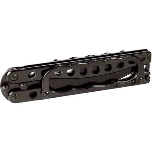 Black Butterfly Knife Knuckle Guard Viewed Closed