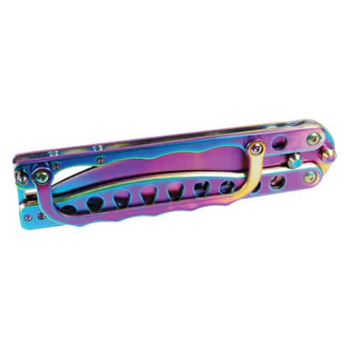 Plasma Color Butterfly Trench Knife Viewed Closed