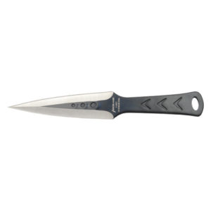 440 Stainless Steel Black 7.5″ 2 Piece Throwing Knife Side View