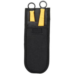 Black and Gold 2 Piece Throwing Knife Set Viewed in Sheath