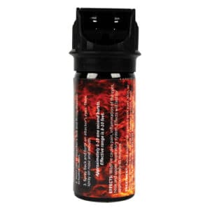 2 Ounce Flip Top Wildfire™ 1.4% MC Sticky Pepper Spray Gel Side View Direction of Use