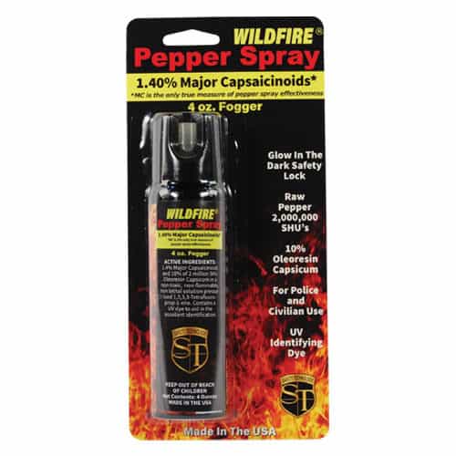 4 ounce Fire Master Wildfire™ 1.4% MC Pepper Spray Fogger Viewed in Blister Pack
