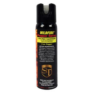 4 ounce Wildfire™ 1.4% MC Pepper Spray Fogger Side View Ingredients