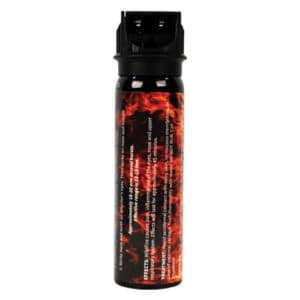 4 Ounce Wildfire™ 1.4% MC Sticky Pepper Spray Gel Back View Flip Top