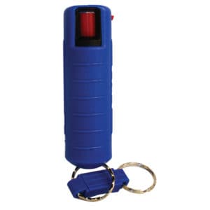 Blue Wildfire ½ oz Pepper Spray Hard Case Key chain Front View