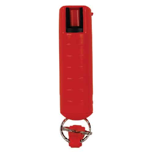 Red Wildfire ½ oz Pepper Spray Hard Case Keychain Front View