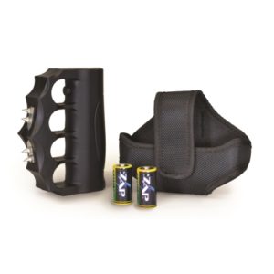 ZAP Blast Knuckles Extreme Stun Gun Viewed with Nylon Holster Rechargeable Batteries