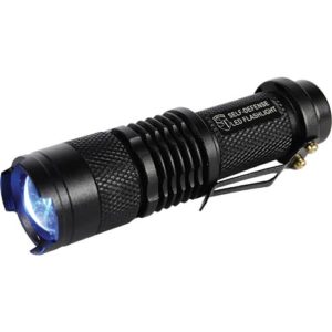 Budget Self Defense Flashlight 500 Lumen Front View LED Light