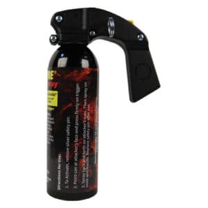 1.4% MC Wildfire™ Pepper Spray 16 Ounce Fogger Pistol Grip Side View Direction of Use