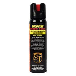 1.4% MC WildFire™ Pepper Spray 4 ounce Stream View of Active Ingredients