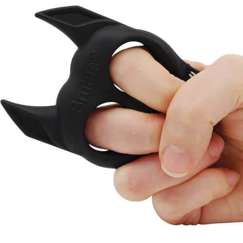 Brutus Self Defense Key chain Black - Viewed in Hand