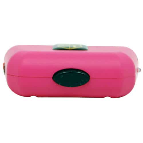 Pink Stun Gun with Spikes Bottom View of Palm Trigger