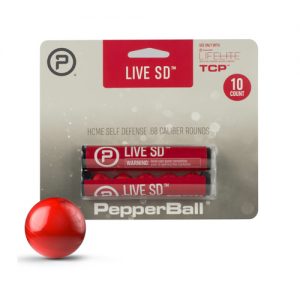 live PepperBall® round contains 2.0% PAVA