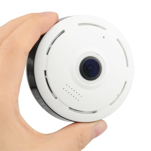 1080P HD Fish Eye Camera with Wi-Fi and DVR in hand