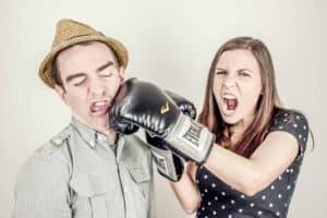 Woman Punching Man Self Defense