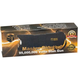 Master Blaster stun gun shown in the box.